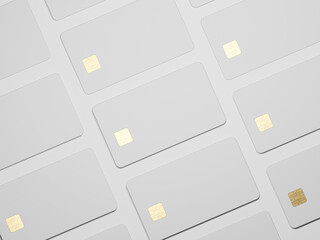 credit card mockup 3d rendering 