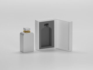 Perfume bottle mockup 3d rendering 