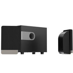 Obraz premium 3d rendering illustration of computer speakers