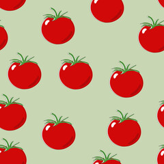 simple vector illustration pattern red tomato