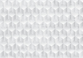 立方体のような幾何学模様とグランジ白