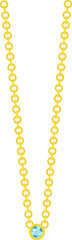 Gold jewelry chain flat illustration