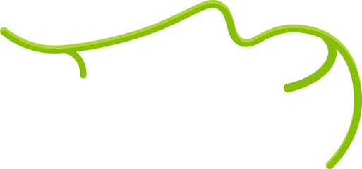 Green Brunch plant flat illustration