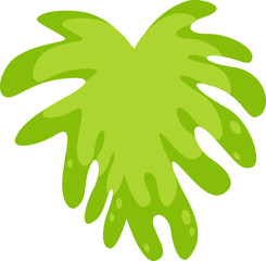 Obraz premium Tropical leaf plant flat illustration