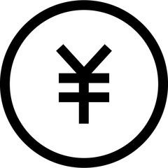 Yen black Icon