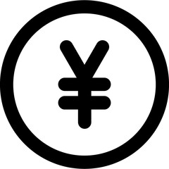 Yen black Icon