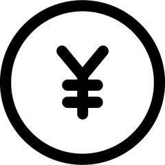 Yen black Icon