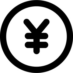 Fototapeta premium Yen black Icon