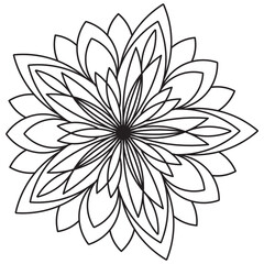 Fototapeta na wymiar Flower vector icon. Editable stroke. Symbol in line art style for design, logo. Vector graphics
