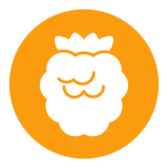 Raspberry, blackberry isolated design vector icon