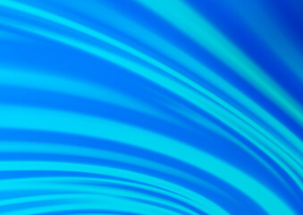 Light BLUE vector background with bent lines.