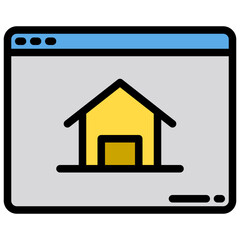Home page filled outline icon