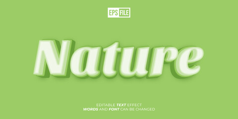 Nature editable text 3d shine font style