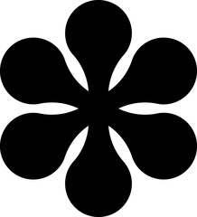 Flower black shape