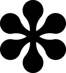 Flower black shape