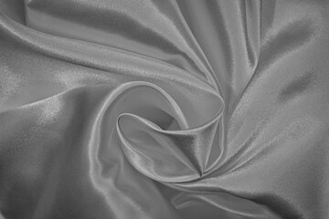 gräulicher Satin Stoff 