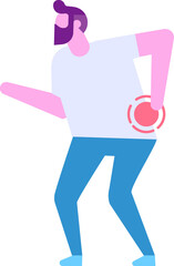 Ache, pain flat vector illustration