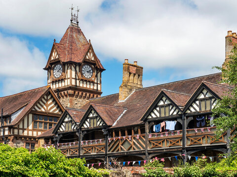 Almshouses and Barrett Browning Institute, Ledbury, Herefordshire, England, United Kingdom