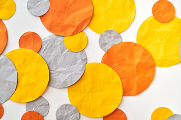 Orange, Grey & yellow paper dot background