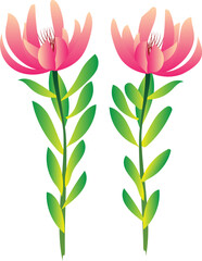 Abstract art botanical background vector. Luxury wallpaper design with leaf, flower, and tree packaging and prints.