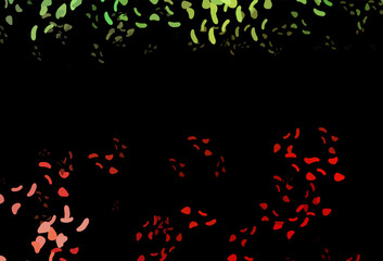 Dark Green, Red vector template with memphis shapes.
