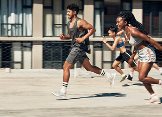 Exercise, diversity and athlete outdoor running for health, wellness or training together in...