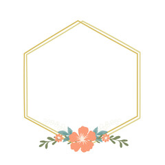 frame with flowers