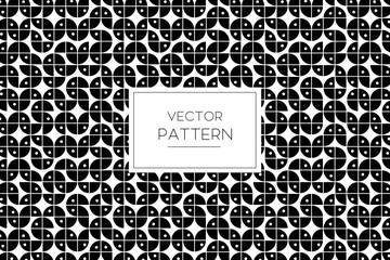 Mid century modern geometric shape vector abstract seamless repeat pattern