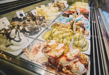Variedad de helados artesanales 
