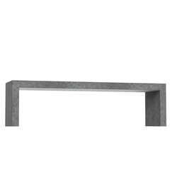 3d rendering illustration of a concrete garden bench