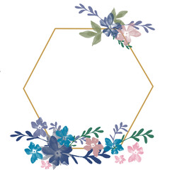 Fototapeta premium frame of flowers