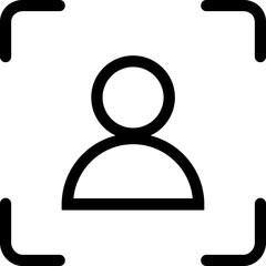 Biometric identification line icon