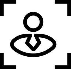 Biometric identification line icon