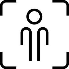 Biometric identification line icon