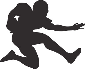 silhouette of people playing american football