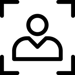 Biometric identification line icon