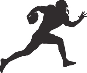 silhouette of people playing american football