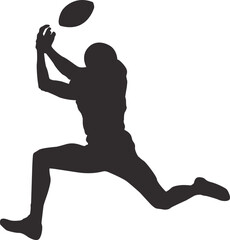 silhouette of people playing american football