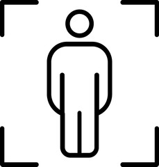 Biometric identification line icon