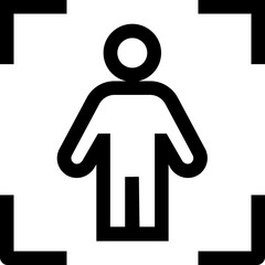 Biometric identification line icon