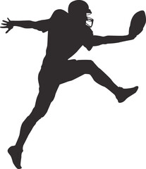 silhouette of people playing american football