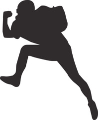 silhouette of people playing american football