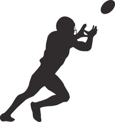 silhouette of people playing american football