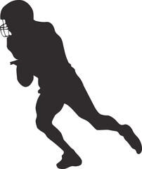 Fototapeta premium silhouette of people playing american football