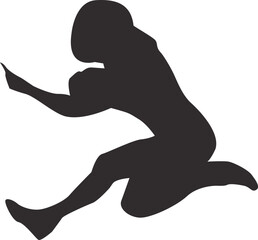 silhouette of people playing american football