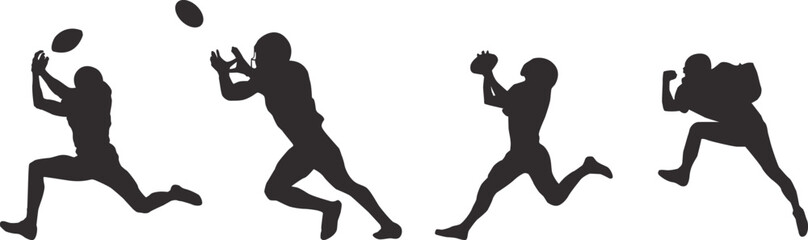 Obraz na płótnie Canvas silhouette of people playing american football