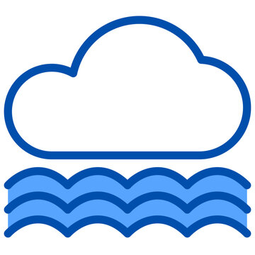 Incoming Tide Blue Outline Icon