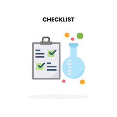 Checklist flat icon. Vector illustration on white background. Can used for digital product, presentation, UI and many more.