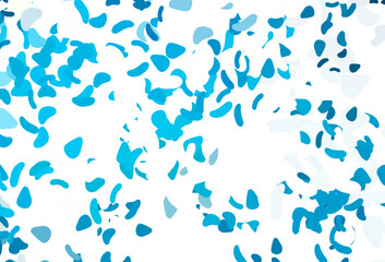 Light BLUE vector background with abstract forms.
