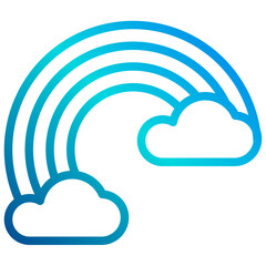 Rainbow outline icon